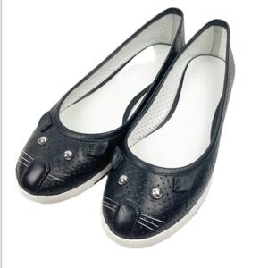Marc By Marc Jacobs Mouse Black and White Flats Size 7